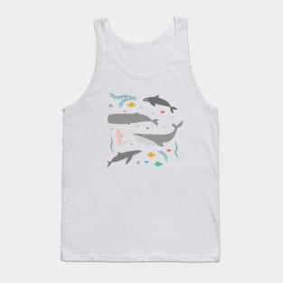 Whales Swimming in the Ocean Tank Top